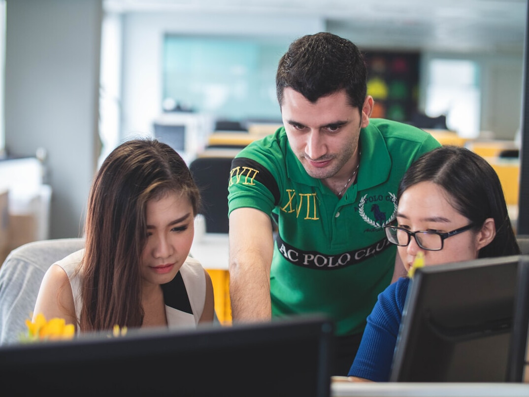 team working on green tech
