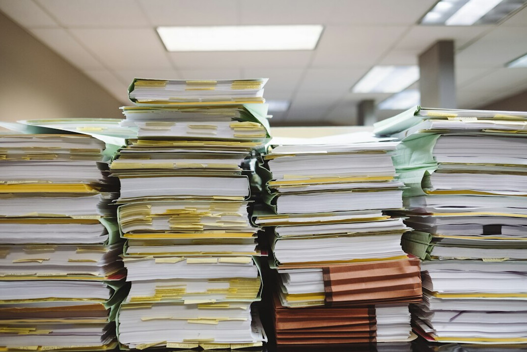 recycled paper files
